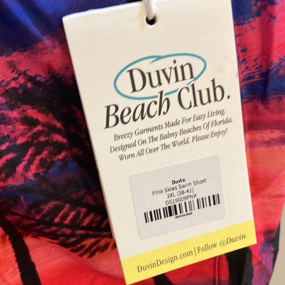 Duvin Pink Skies Swim Short new w/ tags - Picture 3 of 5